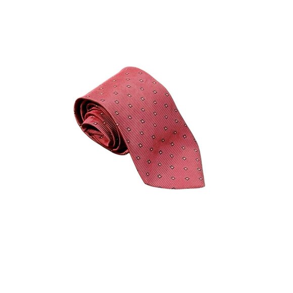 Brooks Brothers Power Red Allover Mini Geometric Silk Mens Neck Tie - Picture 8 of 8